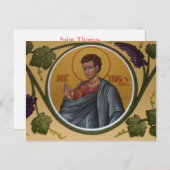 St. Thomas de Apostle Prayer Card Briefkaart (Voorkant / Achterkant)