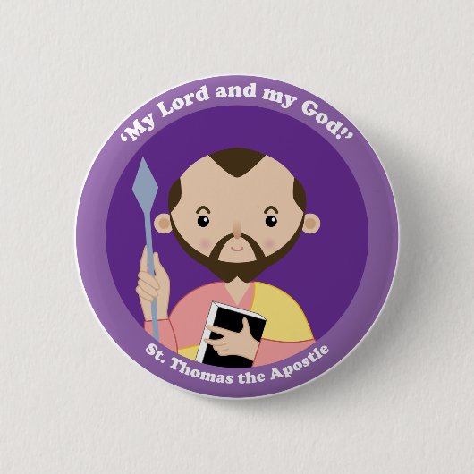 St. Thomas de Apostle Ronde Button 5,7 Cm (Voorkant)