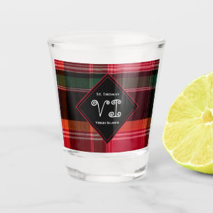 St. Thomas Madras Pset Maagdeneilanden personalise Shot Glas
