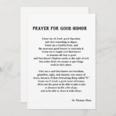 St. Thomas More Prayer for Good Humor Feestdagenkaart (Voorkant / Achterkant)