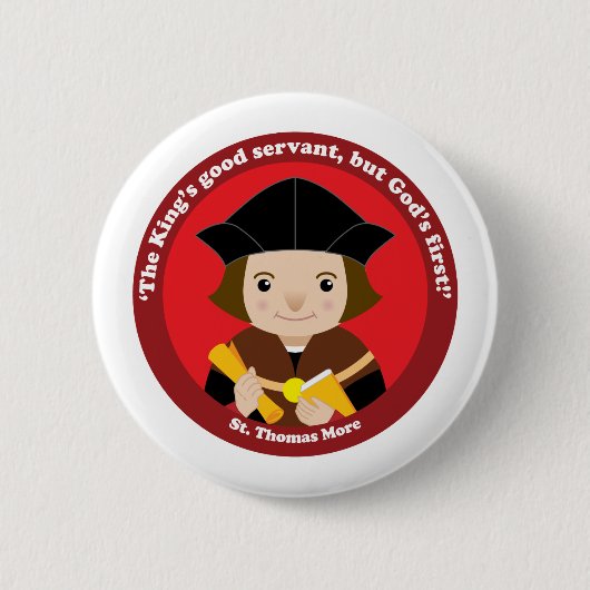 St. Thomas More Ronde Button 5,7 Cm (Voorkant)