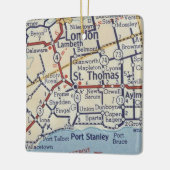 St. Thomas Ontario kaart Keramisch Ornament (Links)