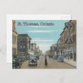 St. Thomas, Ontario - Talbot Street 1935 Briefkaart (Voorkant / Achterkant)