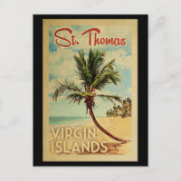 St Thomas Palm Tree Vintage Revel