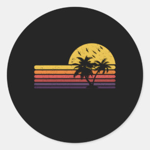 St Thomas Palm Trees Ronde Sticker
