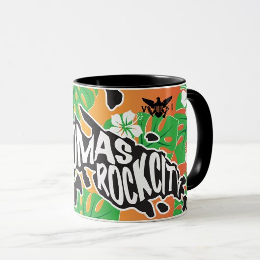 St Thomas "Rock City" Îles Vierges Mug (Devant droit)