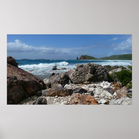 St. Thomas Rocky Beach Poster (Voorkant)