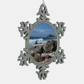 St. Thomas Rocky Beach Tin Sneeuwvlok Ornament (Links)