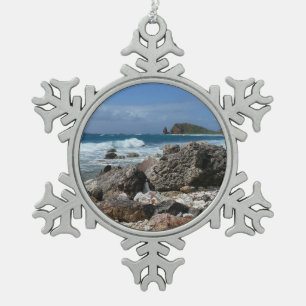 St. Thomas Rocky Beach Tin Sneeuwvlok Ornament