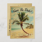 St. Thomas Save the Date USVI Beach Aankondigingskaart (Voorkant / Achterkant)