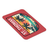 St Thomas U.S. Maagdeneilanden Retro Embleem Magneet (Rechterzijde)