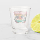St Thomas U.S. Maagdeneilanden Retro Embleem Shot Glas (Achterkant)