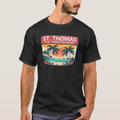 St Thomas U.S. Maagdeneilanden Retro Embleem T-shirt (Voorkant)