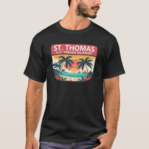 St Thomas U.S. Maagdeneilanden Retro Embleem T-shirt