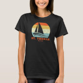 St Thomas Usvi  Retro Sailboat Sailing Vaca T-shirt (Voorkant)
