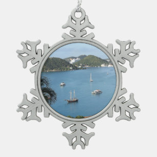 St. Thomas, USVI Tin Sneeuwvlok Ornament