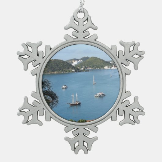 St. Thomas, USVI Tin Sneeuwvlok Ornament (Voorkant)