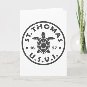 St Thomas Usvi Zeeschildpad Mannen Vrouwen Kindere Kaart