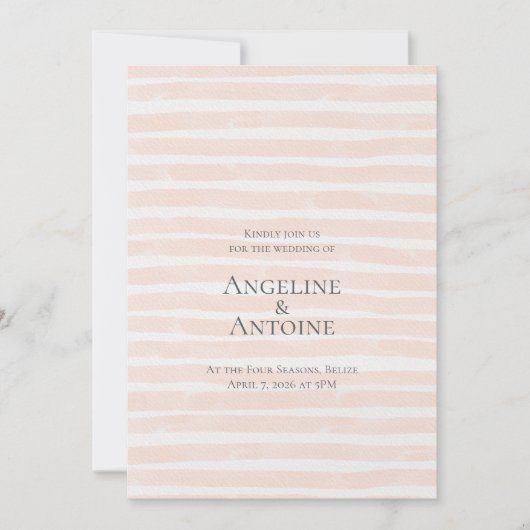 St. Tropez Destination Wedding Kaart (Voorkant)