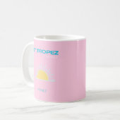 St. Tropez, Frankrijk, Preppy, Roze Koffiemok (Voorkant links)