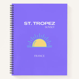 St. Tropez, Sunset, Paars Notitieboek