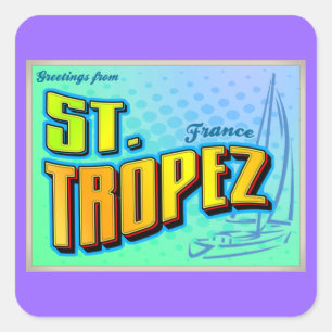 ST. TROPEZ VIERKANTE STICKER