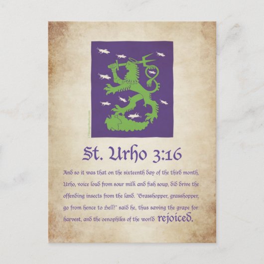 St. Urho 3:16 - Briefkaart (Voorkant)