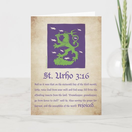 St. Urho 3:16 - Carte (Devant)