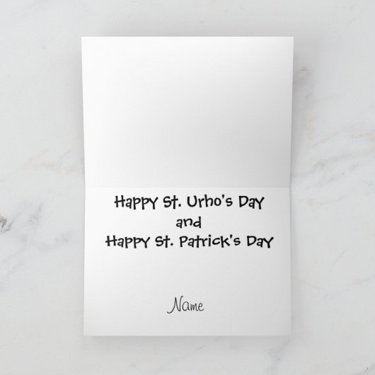 St. Urho en St. Patrick Day Combinatie Kaart (Binnen)