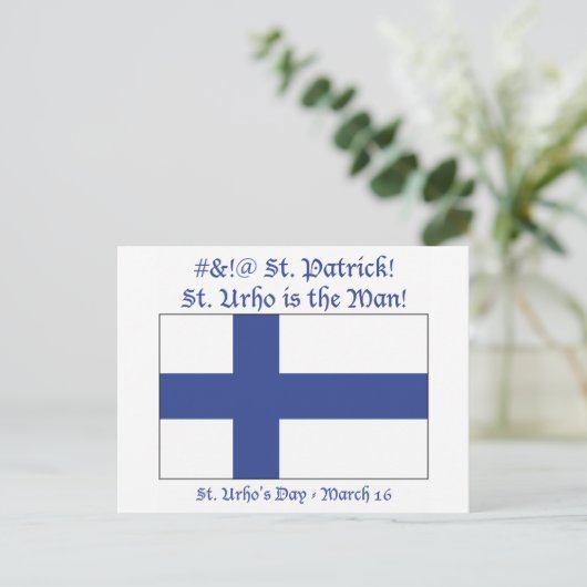 St. Urho is het Man Briefkaart (Staand voorkant)