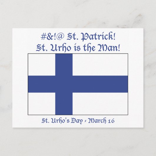 St. Urho is het Man Briefkaart (Voorkant)