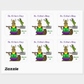 St. Urho Stickers met Peace Grasshopper (Vel)