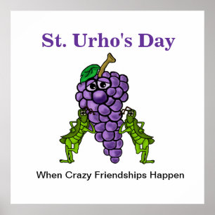 St. Urho's Day Crazy Friends Poster