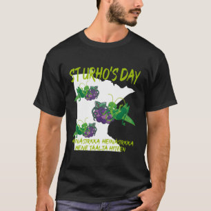 St Urhos Day Grasshopper Druiven Wijngaard Minneso T-shirt