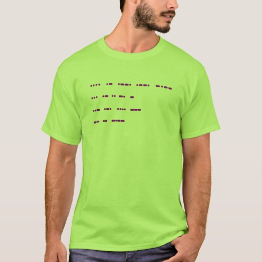 St. Urho's Day Morse Code T-shirt Ver. 5 (Voorkant)