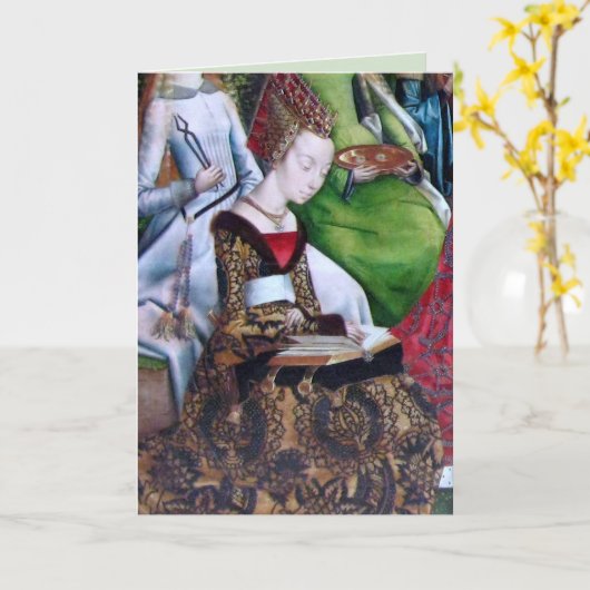 St. Ursula Lecture (détail; M 070) Carte (Fleur jaune)