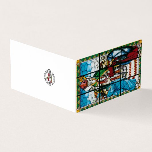 St. Valentijn Glas in lood Kaarten met Gebed (Buitenkant)