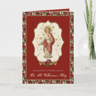 St. Valentijnsdag Religieuze Jesus Prayer Card Kaart