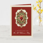 St. Valentijnsdag Religieuze Jesus Prayer Kaart (Gele Bloem)