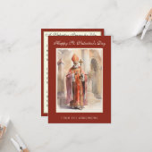 St. Valentijnsdag Religious Poem Prayer Kaart (Voorkant / Achterkant in situ)