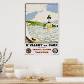 St. Valery en Caux France Poster Vintage voyage (Cuisine)