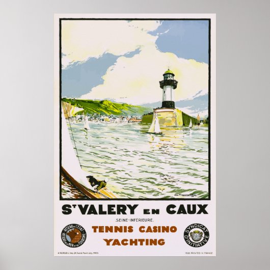 St. Valery en Caux France Poster Vintage voyage (Devant)