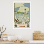 St Valery En Caux, Poster de yacht de Tennis Casin (Cuisine)