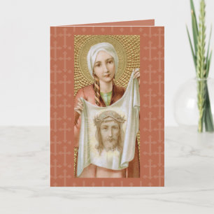 St. Veronica van Jeruzalem (JM 60) Blanco groet Kaart