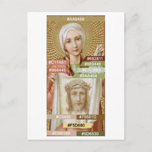 St. Veronica van Jeruzalem (JM 60) Kleurenpalet Briefkaart