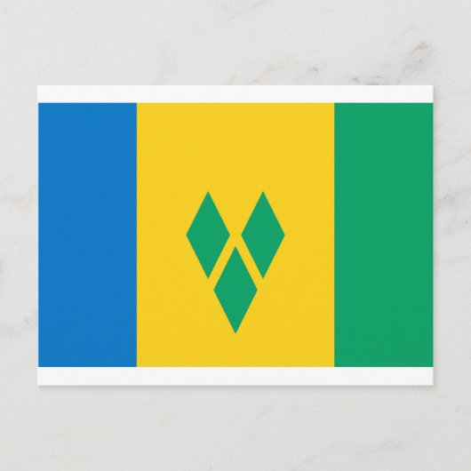 St Vincent en de Vlag van Grenadines Briefkaart (Voorkant)