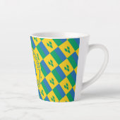 ST VINCENT FLAG Patriottisch  Geel Latte Mok (Rechts)