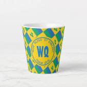 ST VINCENT FLAG Patriottisch  Geel Latte Mok (Voorkant)
