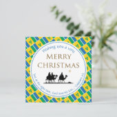 ST VINCENT FLAG Three Wise Mannen Kerstmis Feestdagenkaart (Staand voorkant)