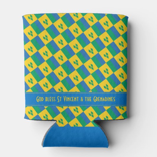 ST VINCENT GRENADINES Flag gepersonaliseerd Blikjeskoeler (Achterkant)